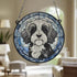 Cavapoo Black & White Stained Glass Effect Suncatcher